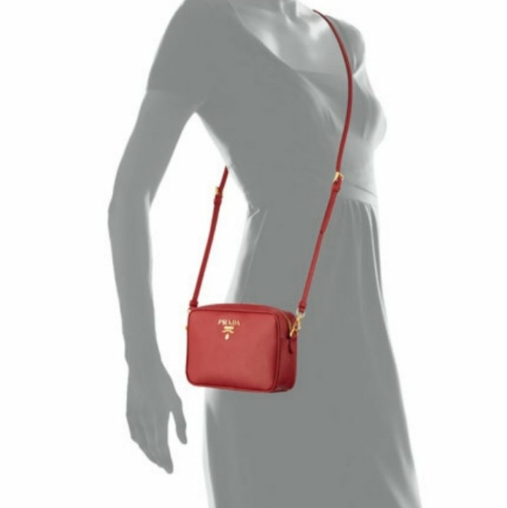 Prada Contenitore Tracolla Saffiano Fuoco Mini - image 7